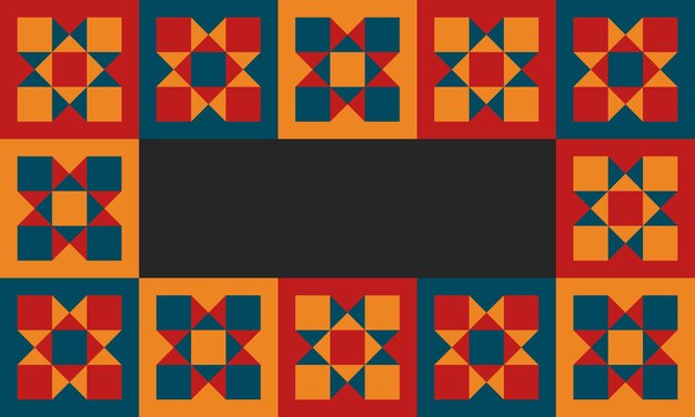 hermoso fondo geométrico póster gráfico moderno forma tribal flores arte vectorial creativo