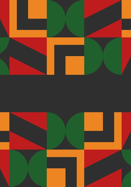 hermoso fondo geométrico póster gráfico moderno forma tribal flores arte vectorial creativo