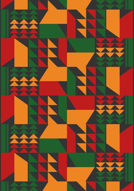 hermoso fondo geométrico póster gráfico moderno forma tribal flores arte vectorial creativo