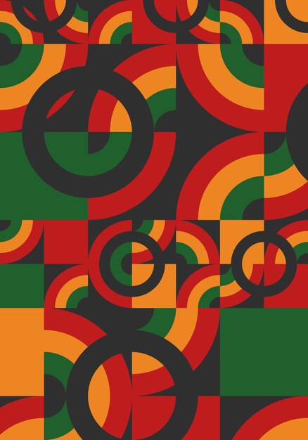 hermoso fondo geométrico póster gráfico moderno forma tribal flores arte vectorial creativo