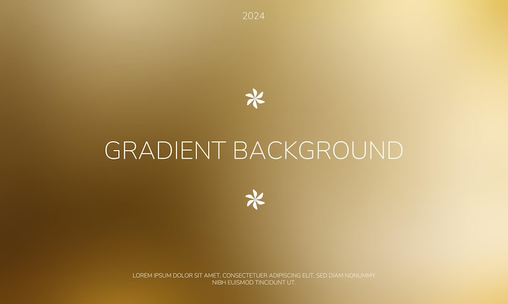 Vector un hermoso fondo con un gradiente dorado borroso