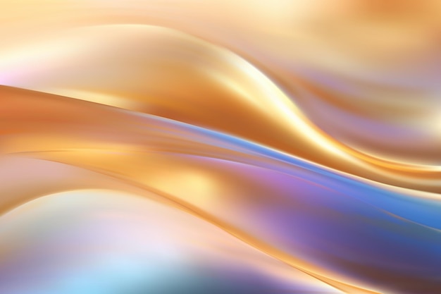 Hermoso fondo de holograma de lámina de oro abstracto ondulado con tonos morados y azules