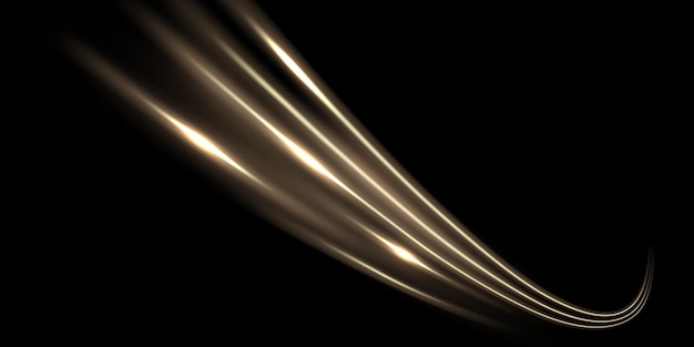 Hermoso fondo de línea de velocidad de la luz en la ilustración de vector de diseño abstracto de fondo negro