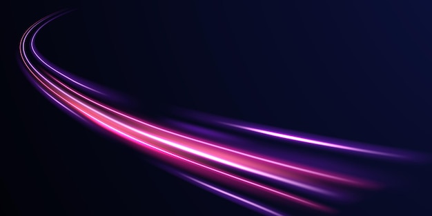 Hermoso fondo de línea de velocidad de la luz en la ilustración de vector de diseño abstracto de fondo negro