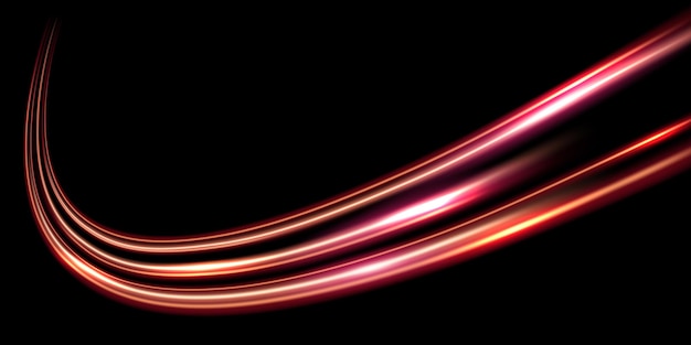 Hermoso fondo de línea de velocidad de la luz en la ilustración de vector de diseño abstracto de fondo negro