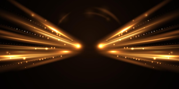 Hermoso fondo de línea de velocidad de la luz en la ilustración de vector de diseño abstracto de fondo negro