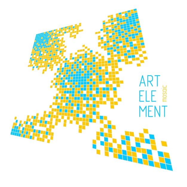 Hermoso fondo de mosaico vectorial 3d abstracto, ilustración geométrica artística como plantilla para su diseño con espacio de copia para título y texto. Utilizable para folleto, revista, anuncio, pancarta, afiche.