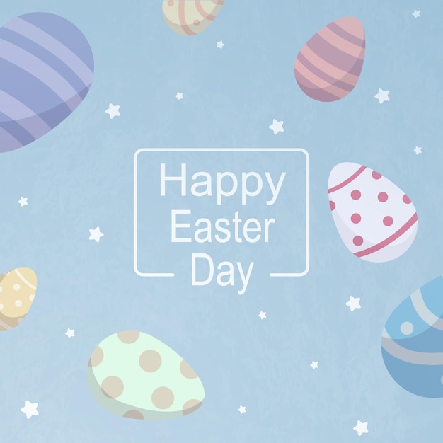 Hermoso fondo de Pascua con felicitaciones por las vacaciones de Pascua Vector