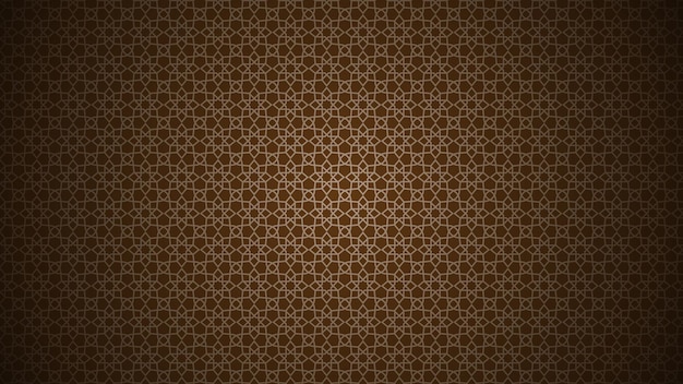 hermoso fondo de patrón islámico patrón tradicional con color marrón