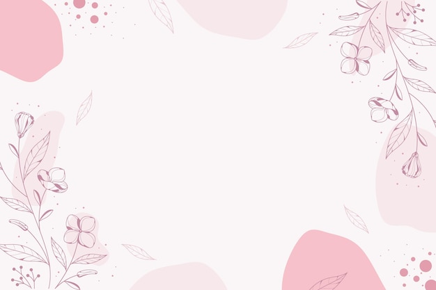 Vector hermoso fondo de plantilla floral rosa