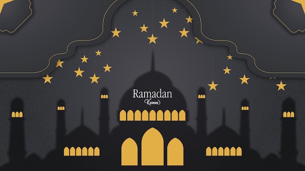 Hermoso fondo de Ramadán kareem con diseño de gráficos vectoriales de diseño islámico