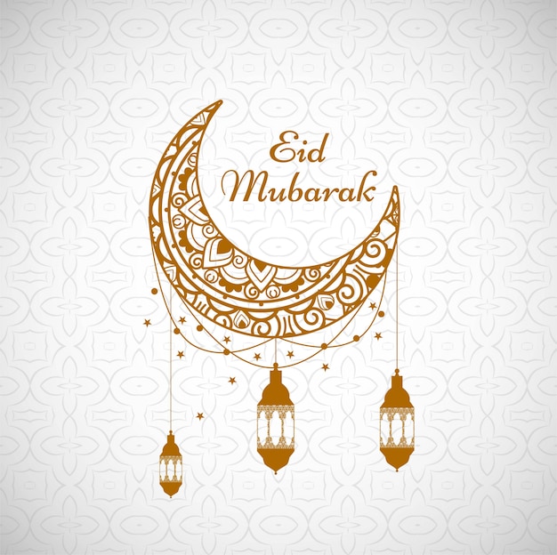 Hermoso fondo de tarjeta islámica Eid mubarak