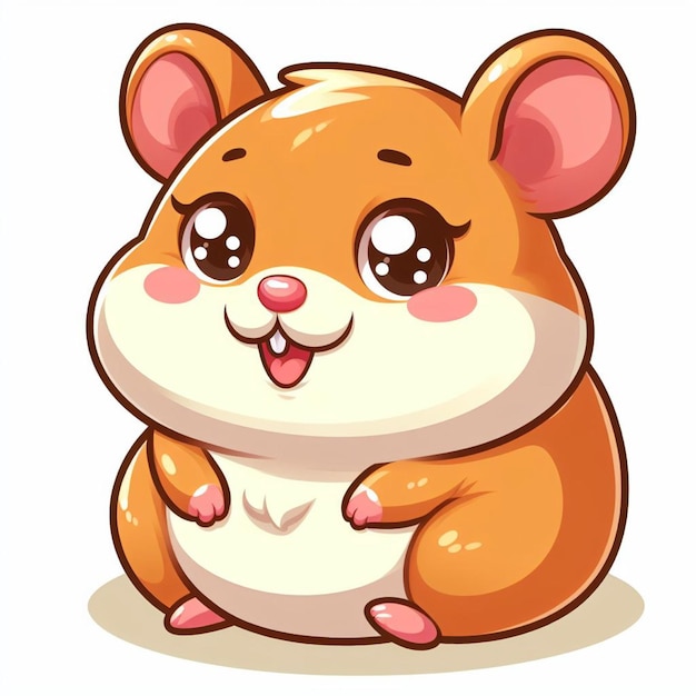 hermoso Hamster Vector Ilustración de dibujos animados