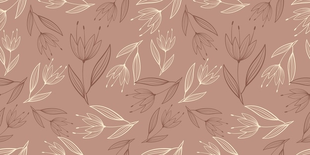 Hermoso y hermoso patrón de flores de primavera para papel pintado de tela y más