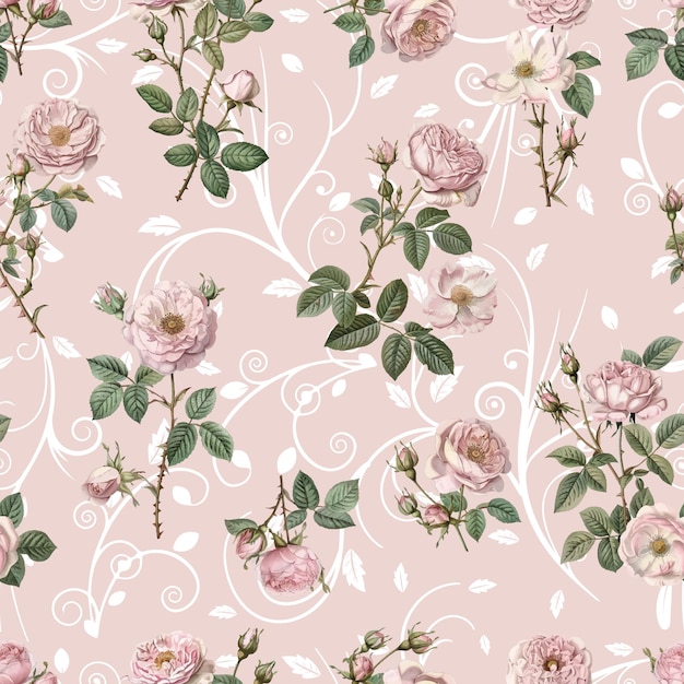 El hermoso y hermoso patrón de flores de primavera para el papel tapiz de tela y más