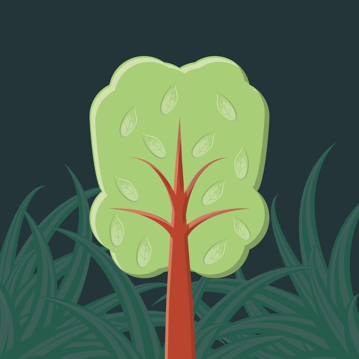 Vector hermoso icono de árbol