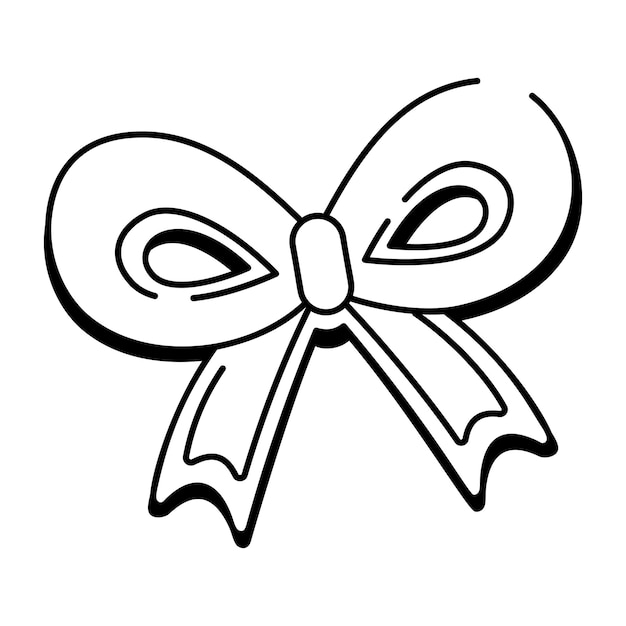 El hermoso icono del arco en estilo doodle