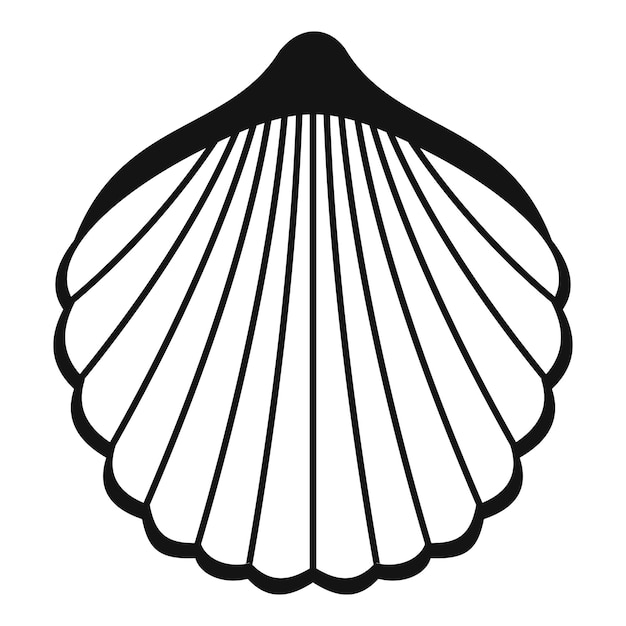 Hermoso icono de concha Ilustración simple del hermoso icono de vector de concha para web