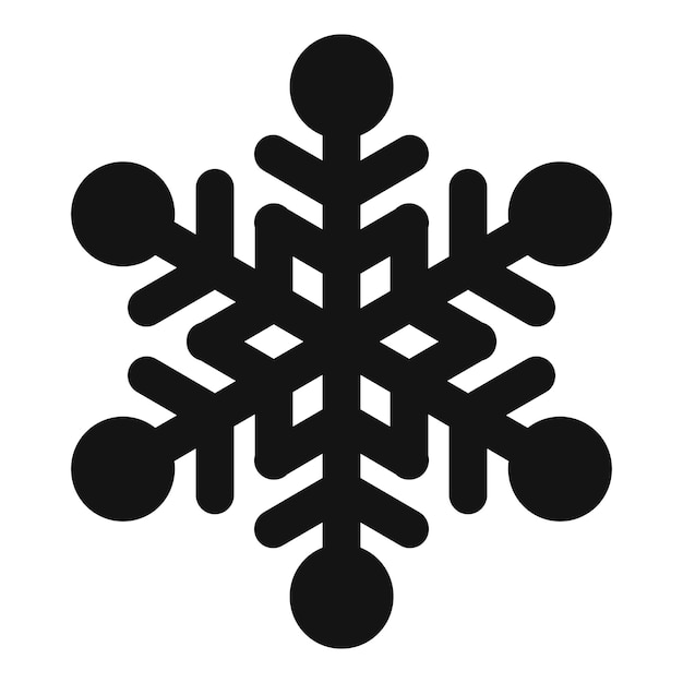 Hermoso icono de copo de nieve Ilustración simple de hermoso icono de vector de copo de nieve para diseño web aislado sobre fondo blanco