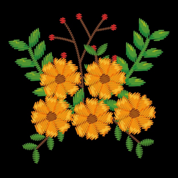 Hermoso icono de decoración floral