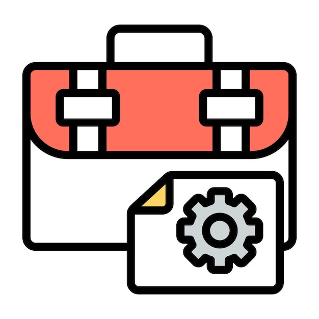 Un hermoso icono de diseño de la caja de herramientas