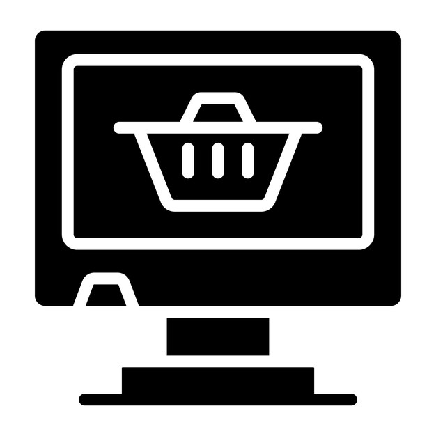 Un hermoso icono de diseño de las compras en línea