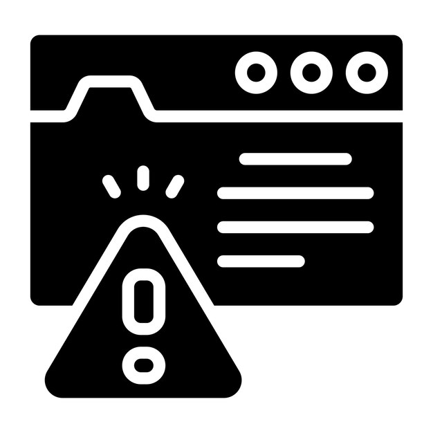 Un hermoso icono de diseño de error web