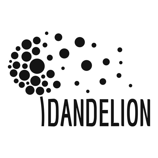 Hermoso icono de logotipo de diente de león Ilustración simple de hermoso icono de vector de diente de león para web