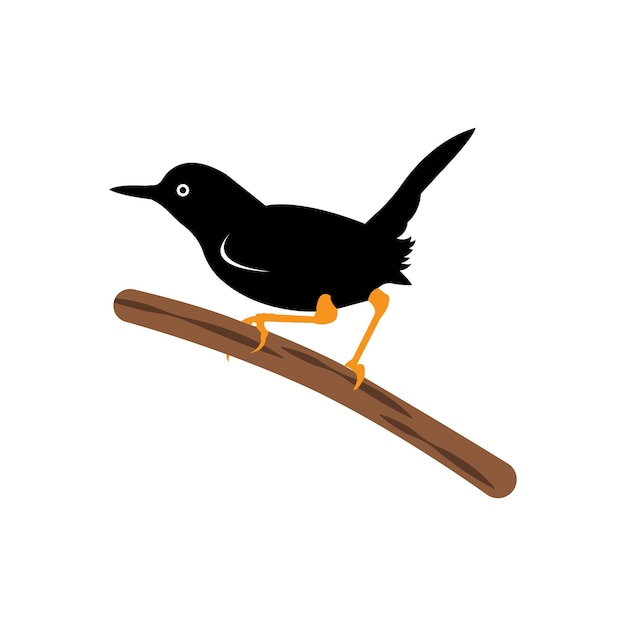 hermoso icono de pájaro cantor