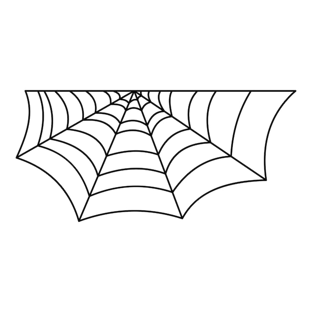 Hermoso icono de telaraña Ilustración del esquema del hermoso icono de vector de telaraña para web