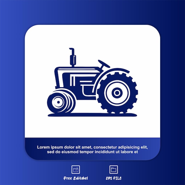 Vector hermoso icono del tractor inspiración del logotipo