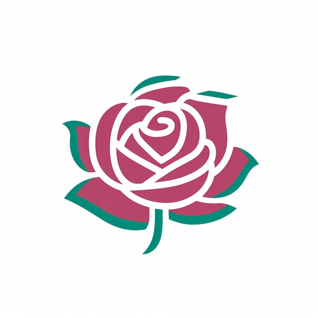 Un hermoso logo de rosa