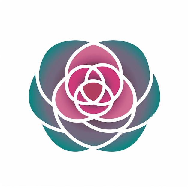 Un hermoso logo de rosa