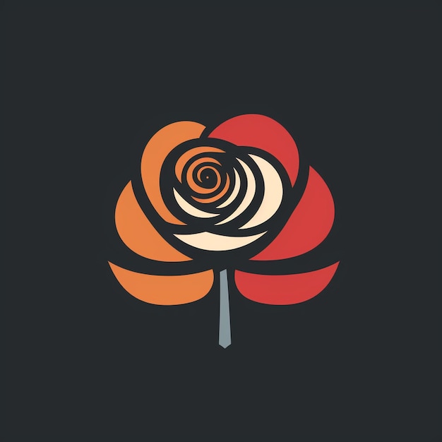 Un hermoso logo de rosa