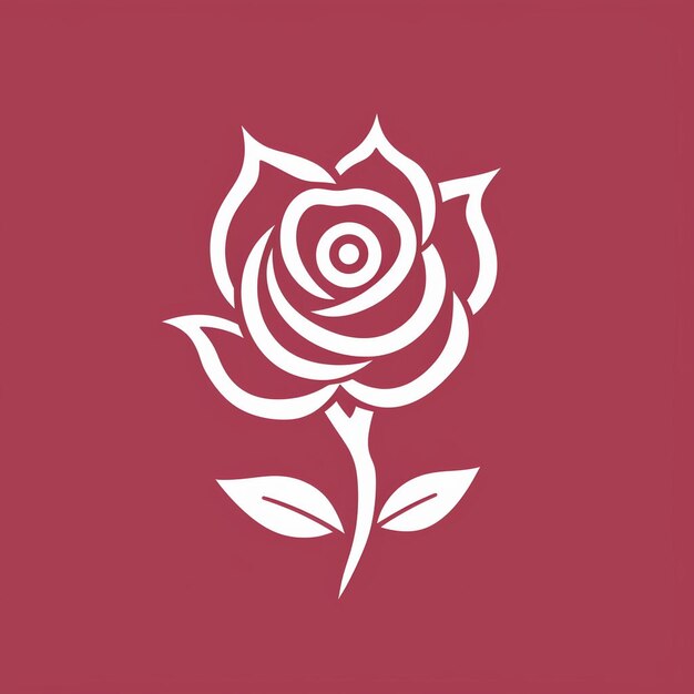 Un hermoso logo de rosa