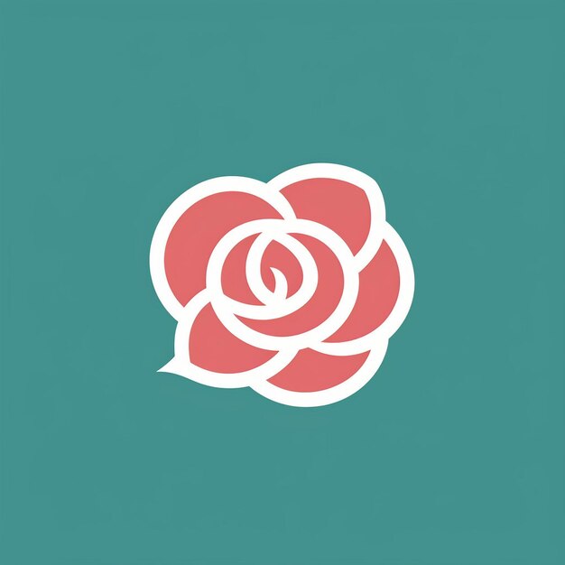 Un hermoso logo de rosa