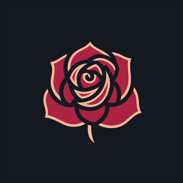 Un hermoso logo de rosa