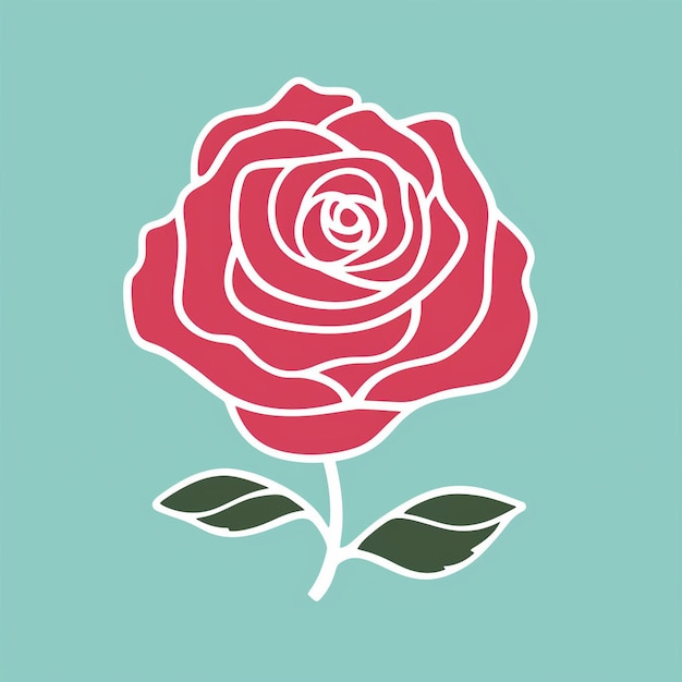 Un hermoso logo de rosa