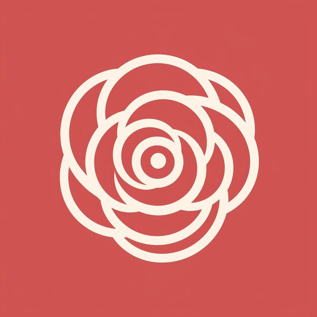 Un hermoso logo de rosa