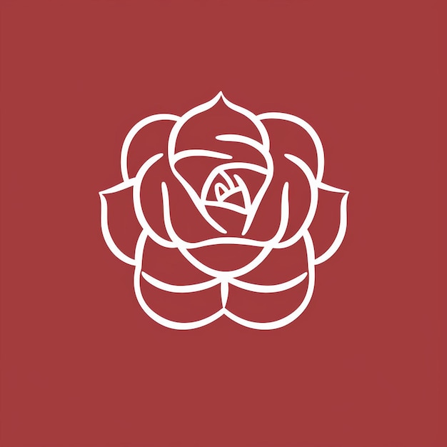 Un hermoso logo de rosa