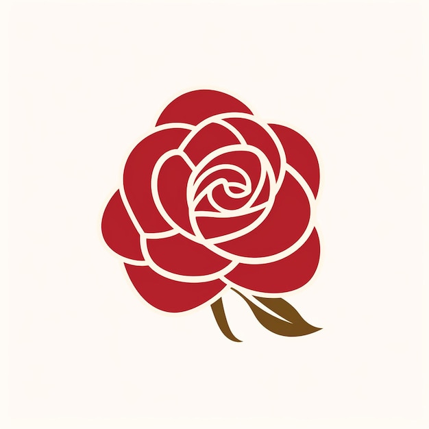 Un hermoso logo de rosa