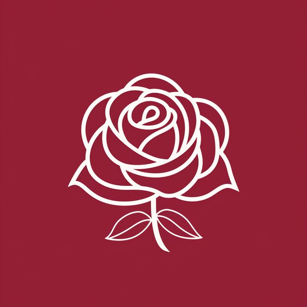 Un hermoso logo de rosa