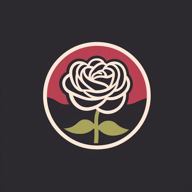 Un hermoso logo de rosa