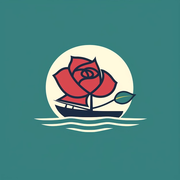 Un hermoso logo de rosa