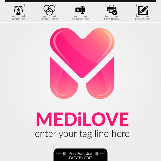Hermoso logotipo Cool M Letter con forma de hogar