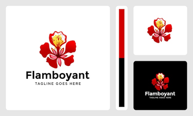 hermoso logotipo de diseño de vector de flor extravagante