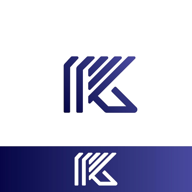 Hermoso logotipo de la letra K