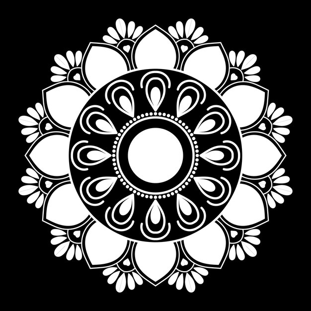 Hermoso y magnífico mandala para principiantes.