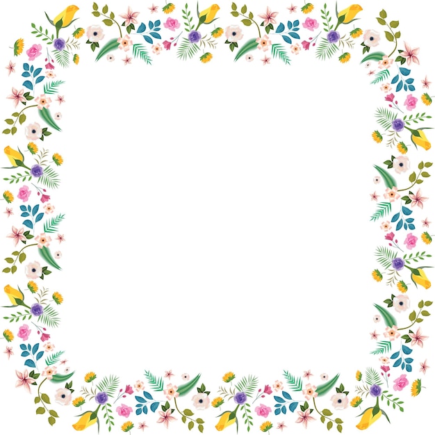 hermoso marco floral último elemento de diseño