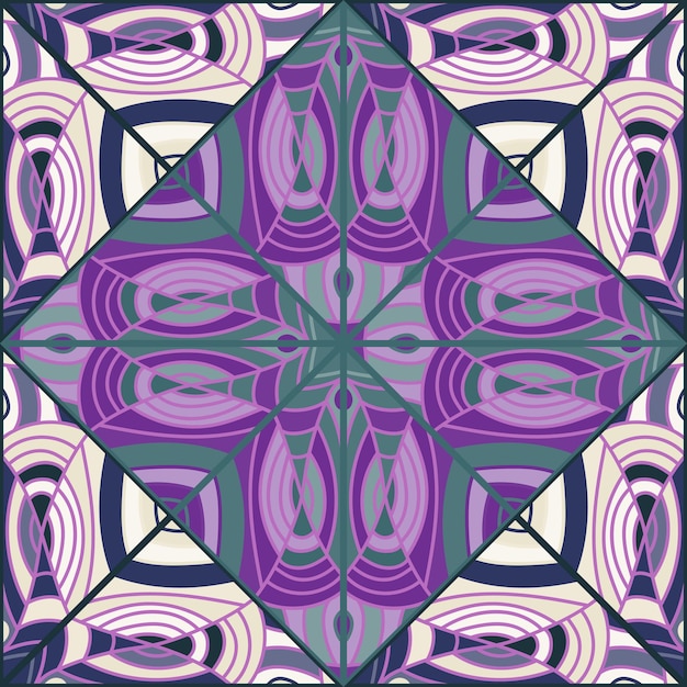 Hermoso mosaico de líneas de patrones sin fisuras en estilo dodle Adorno vintage abstracto dibujado a mano